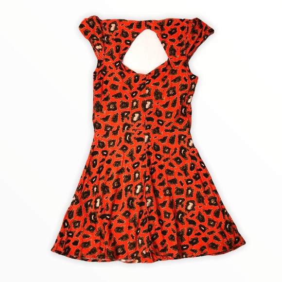 Topshop Leopard Button Front Mini Dress - Picture 7 of 7